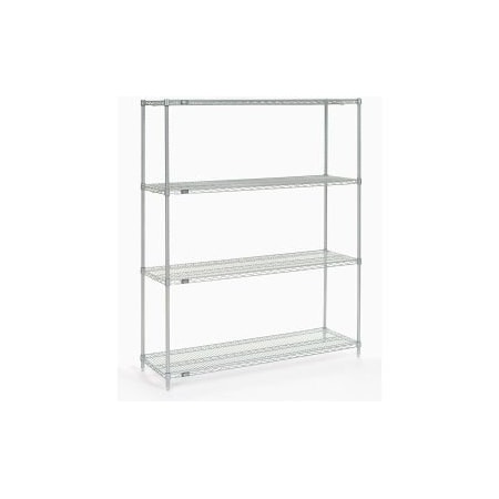 Nexel    Poly-Z-Brite    Wire Shelving Starter 60W X 14D X 74H